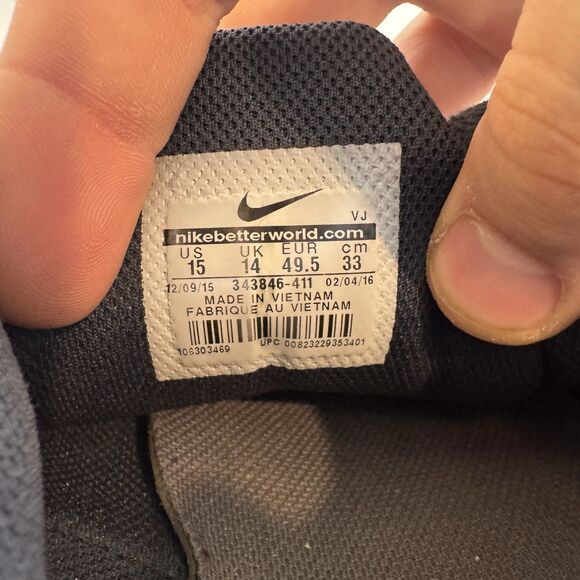 Nike Air Max Torch 4 Running Mens 15 Shoes Obsidian Blue Wolf Grey 343846-411 - Picture 8 of 8